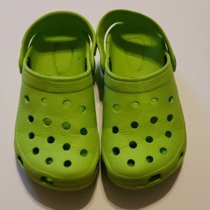 Boys lime green crocs